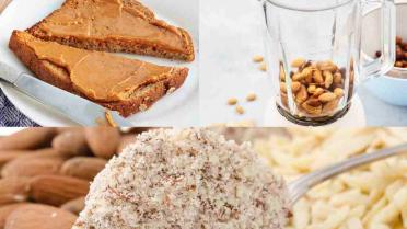 verschiedenen Nüsse Kollage