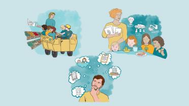 Kachelbild E-Learning blau