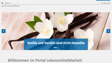 Screenshot Website Lebensmittelklarheit