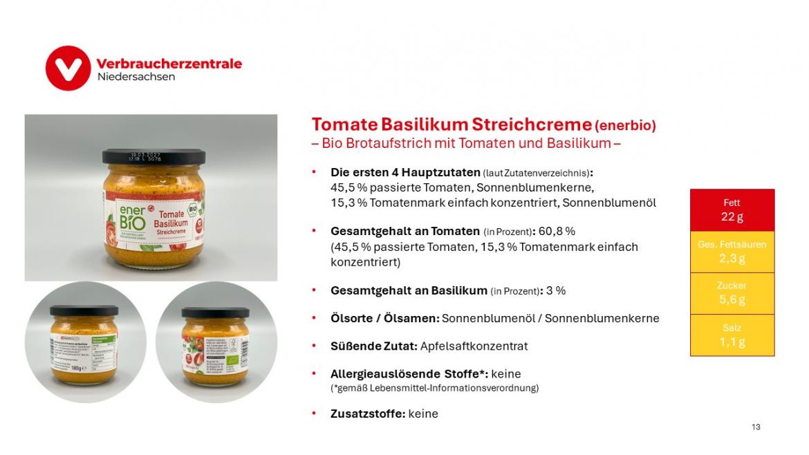 Marktcheck vegetarische Aufstriche Folie 13
