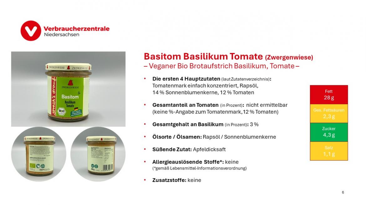 Marktcheck vegetarische Aufstriche Folie 6