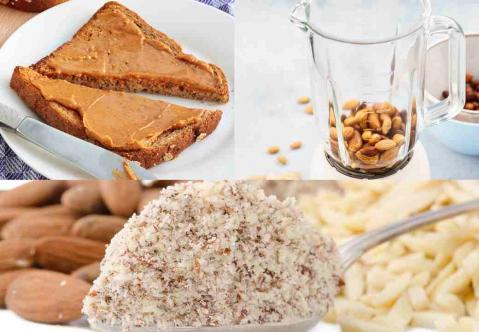 verschiedenen Nüsse Kollage